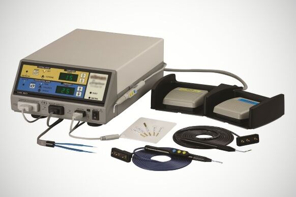Dispositivo de ondas de radio para eliminar papilomas. 